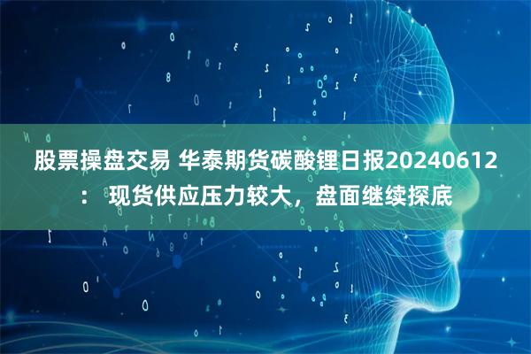 股票操盘交易 华泰期货碳酸锂日报20240612： 现货供应压力较大，盘面继续探底