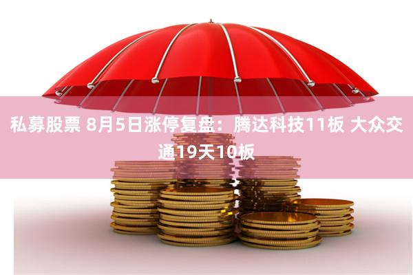 私募股票 8月5日涨停复盘：腾达科技11板 大众交通19天10板